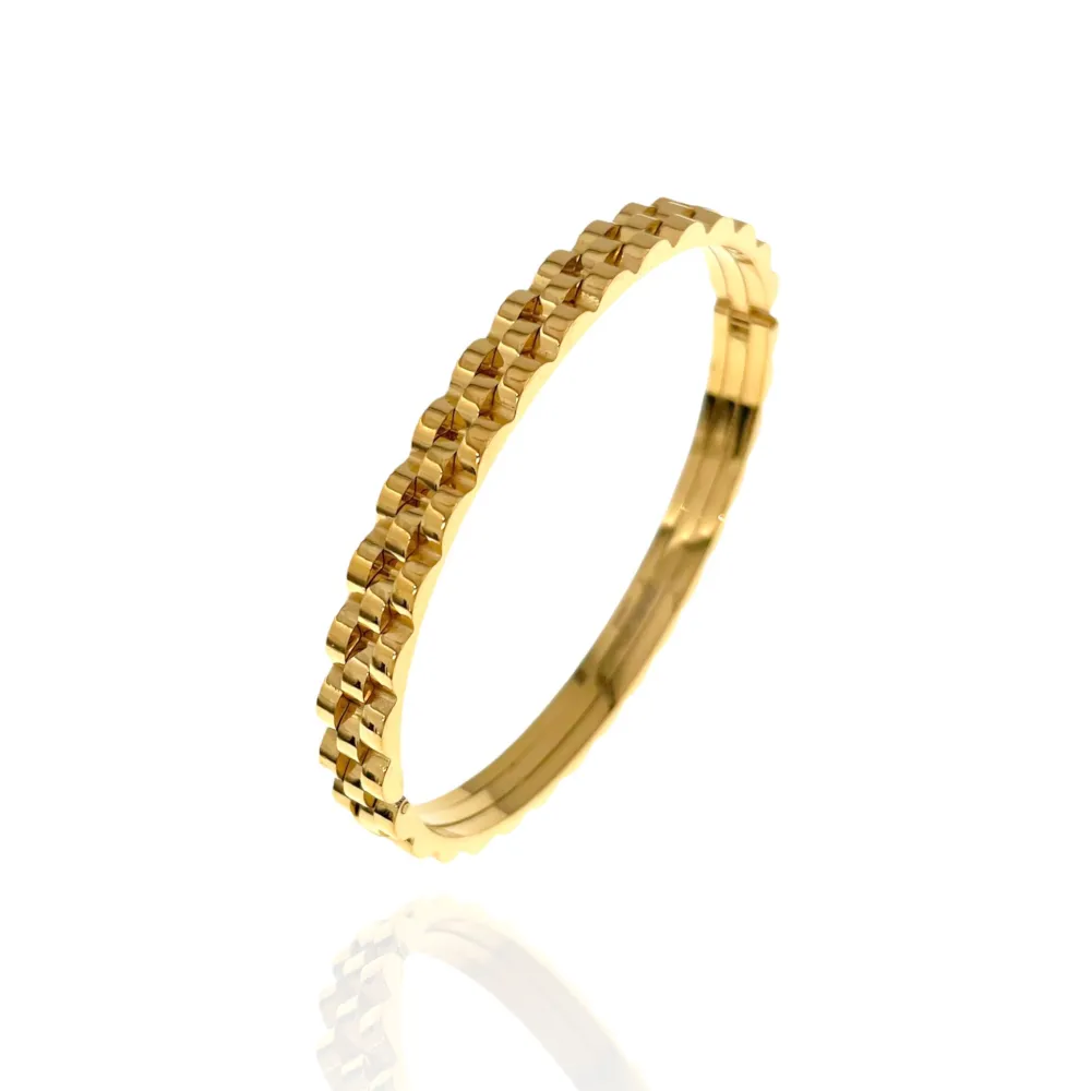 Semplice da Donna-Bracciale Rigido in Acciaio - BAR-413-S1244a