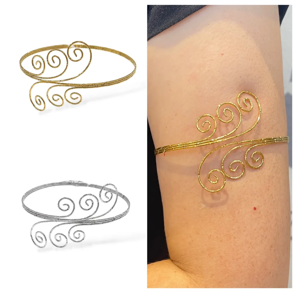 Cerchio-Bracciale da Braccio in Acciaio - BAR-759–78 (Argento)