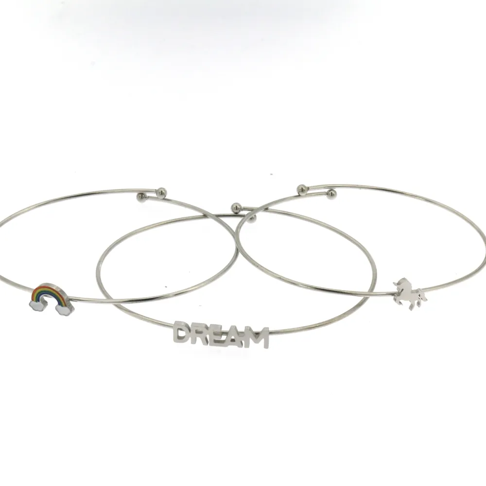 BAR-Set 3pz Bracciali 5409 - Bracciali Rigidi in Acciaio - BAR-Set 3pz Bracciali 5409 - Bracciali Rigidi in Acciaio (SET G)