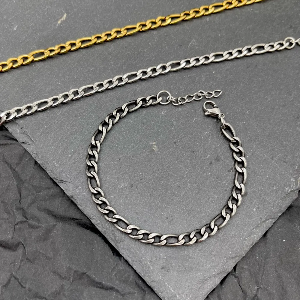 Catena 5mm 1.4NK3.1-Bracciale Unisex in Acciaio - BAU-208-262 5mm (Acciaio)