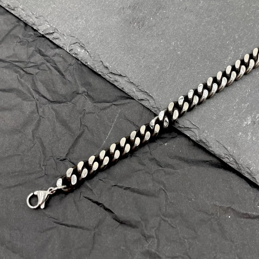 [BAU-208-265 8mm] Catena 8mm-Bracciale da Uomo in Acciaio - BAU-208-265 8mm