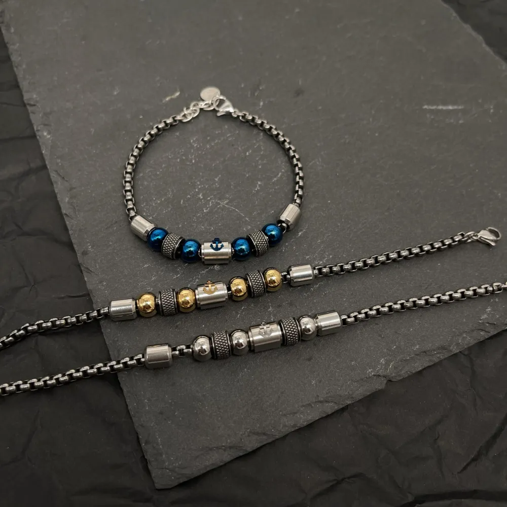 Ancora-Bracciale in Acciaio da Uomo - BAU-500-BMS30167-18