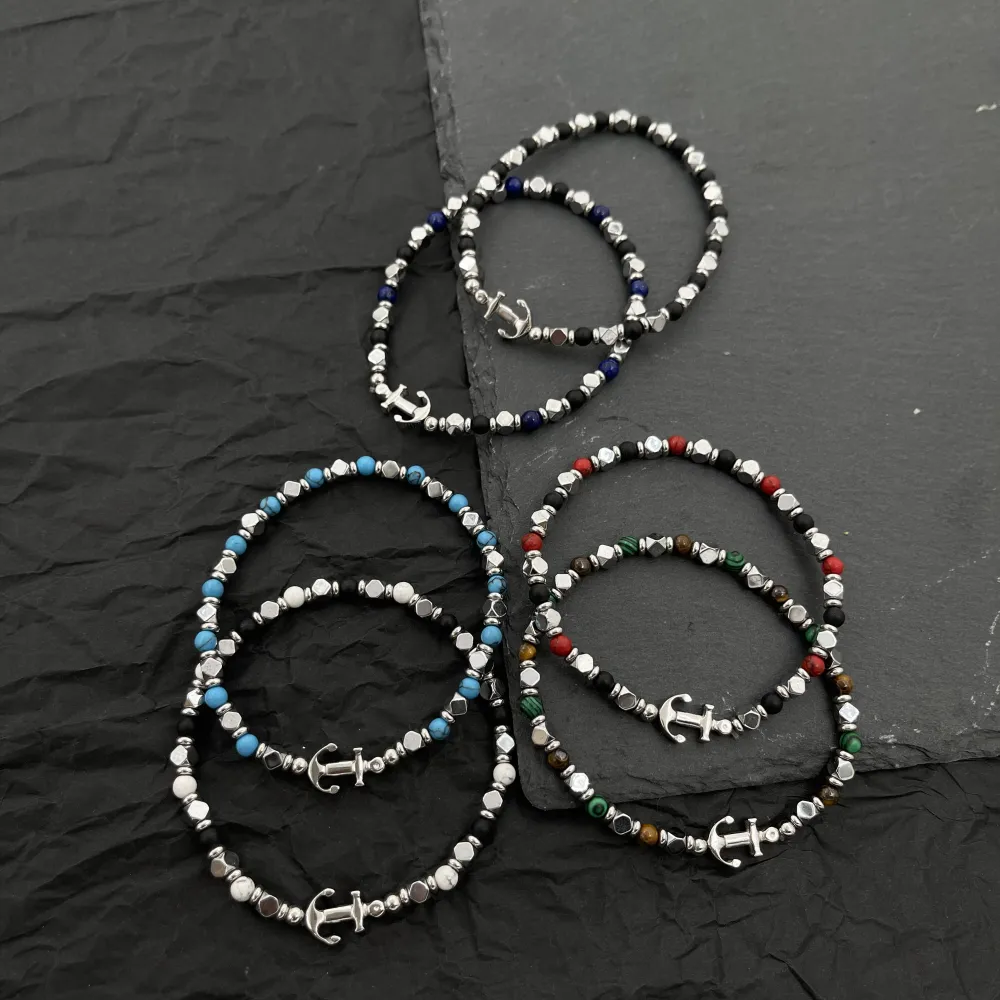 A’ncora-Bracciale Elastico in Acciaio - BAU-600-H189 (Nero)