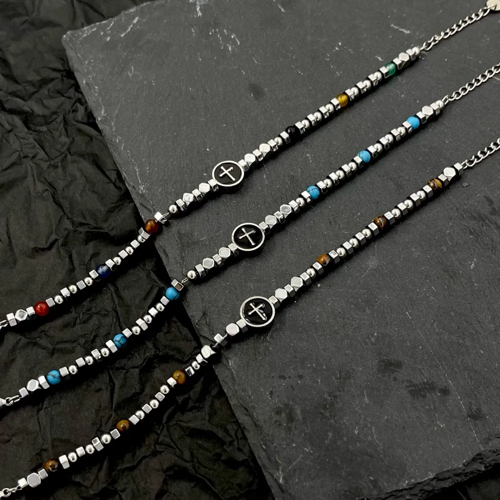 Croce-Bracciale in Acciaio da Uomo - BAU-600-H190