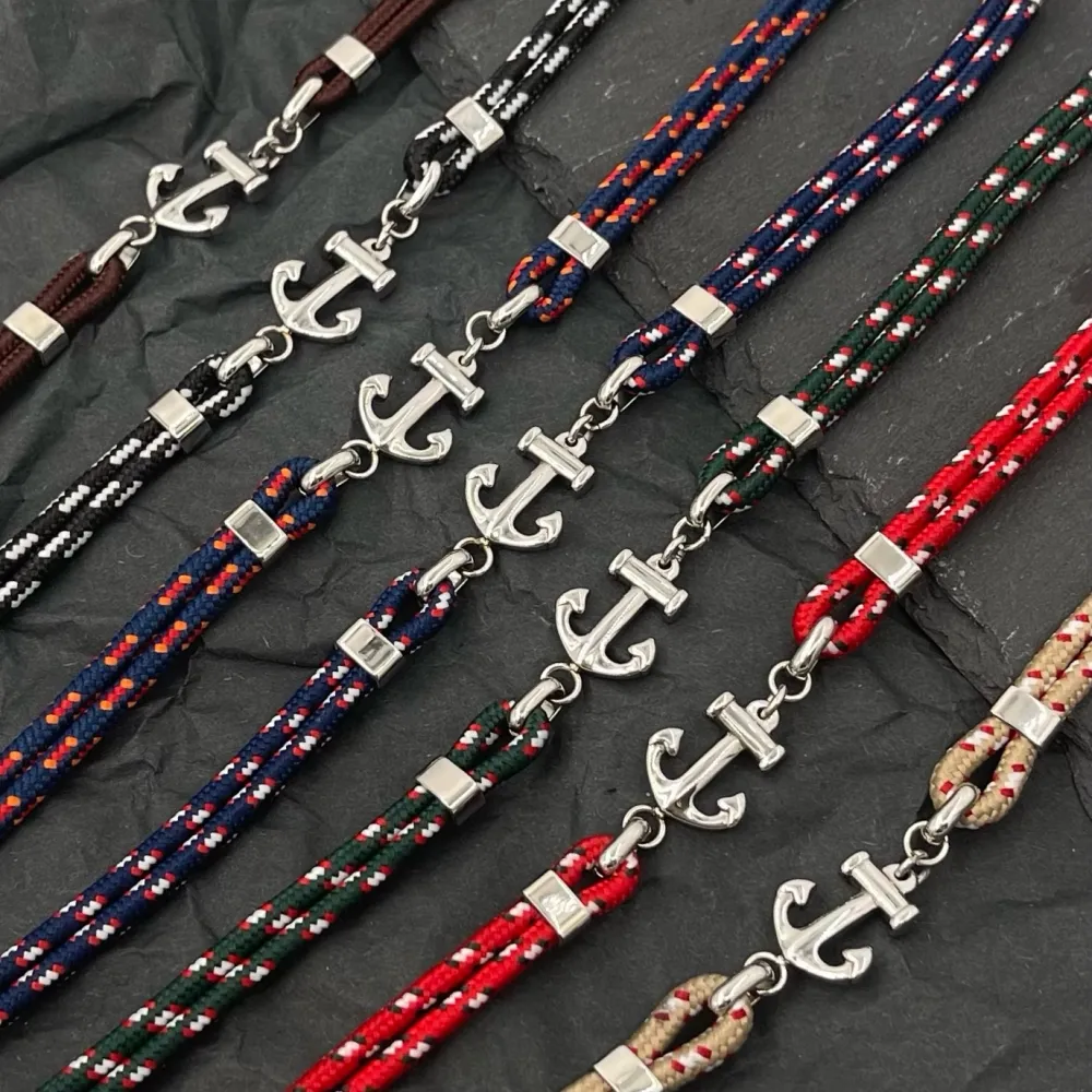 A'ncora-Bracciale in Acciaio da Uomo - BAU-600-H192 (Nero)