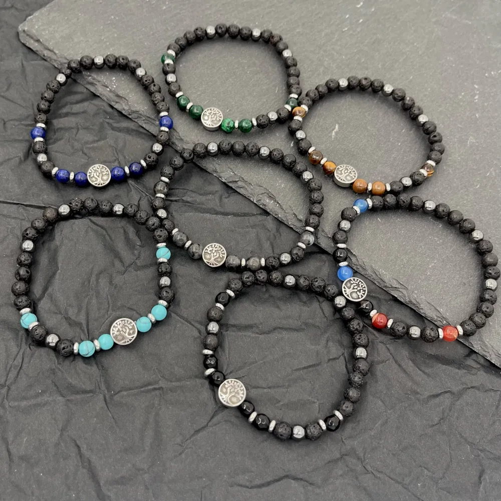 Albero della Vita-Bracciale Elastico in Acciaio da Uomo - BAU-600-H273