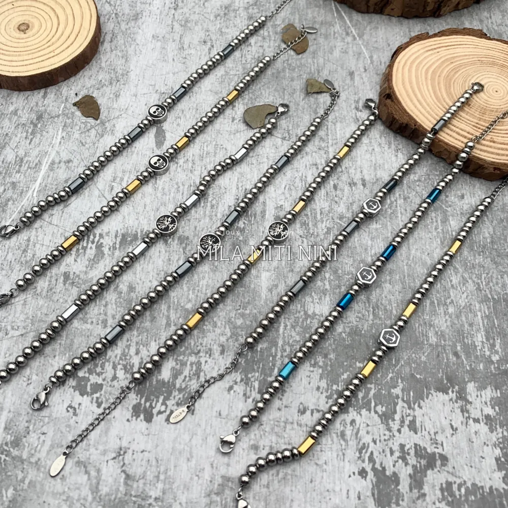 BAU600-A68-Teschio-Bracciale Unisex in Acciaio - BAU600-A68-Teschio-Bracciale Unisex in Acciaio