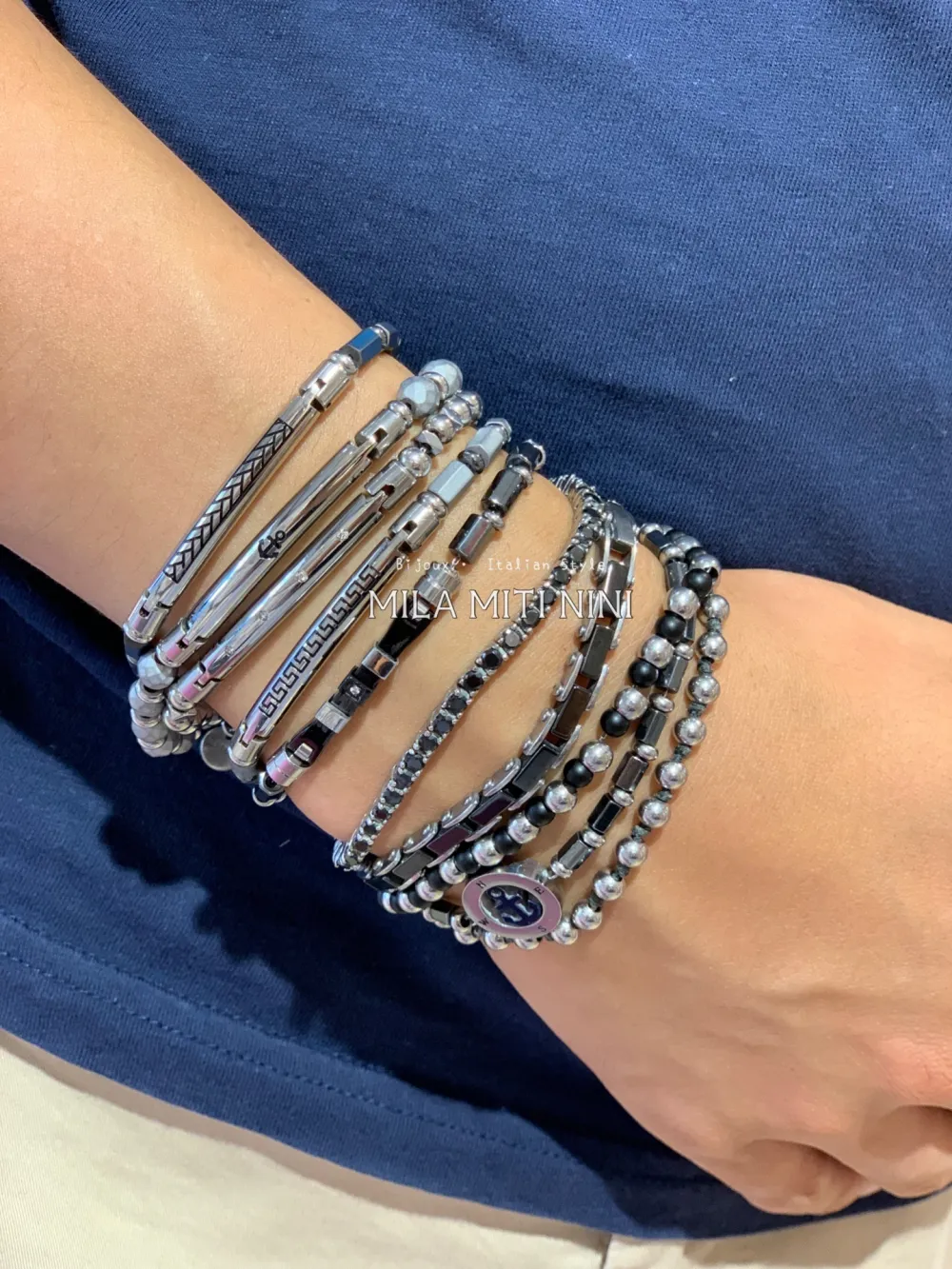 BAU600-A79-A'ncora-Bracciale Unisex in Acciaio - BAU600-A79-A'ncora-Bracciale Unisex in Acciaio