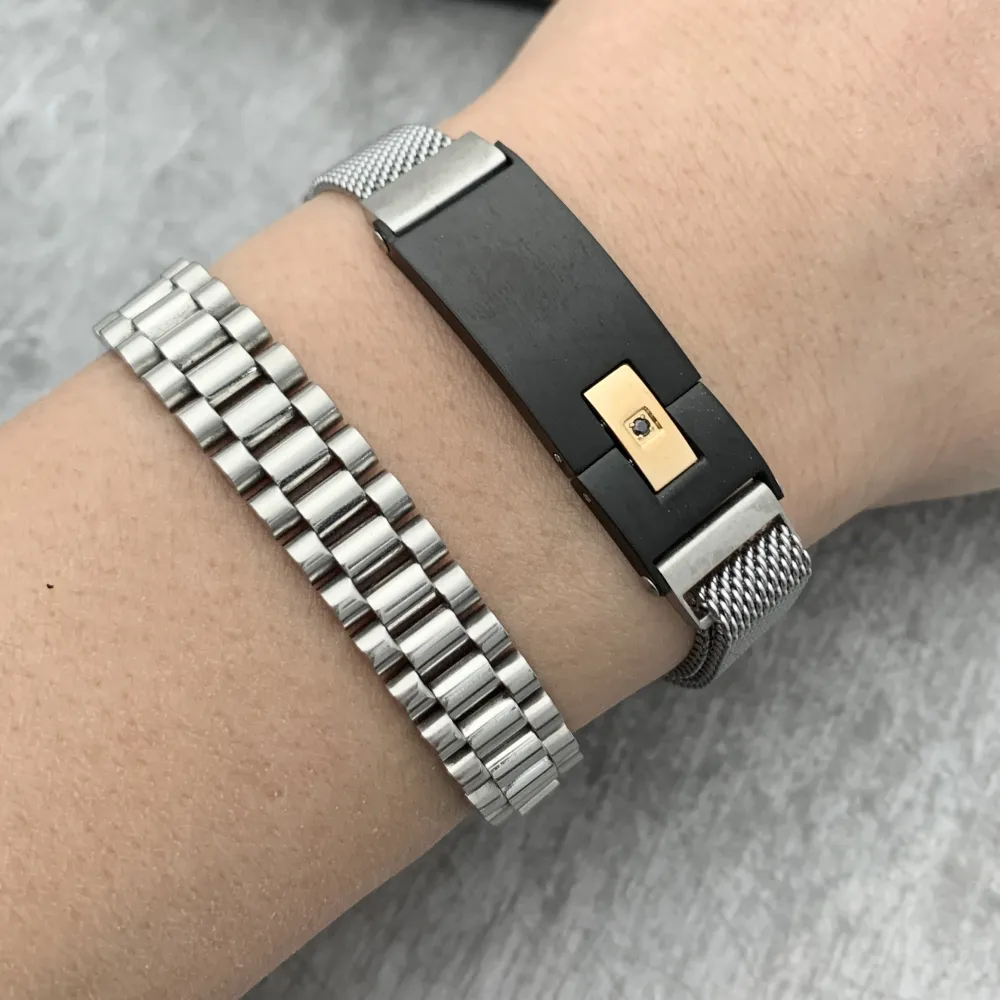 [BAU6969-Piastrina-Bracciale da Uomo] Bracciale da Uomo Regolabile con Chiusura a Calamita - BAU6969-Piastrina-Bracciale da Uomo