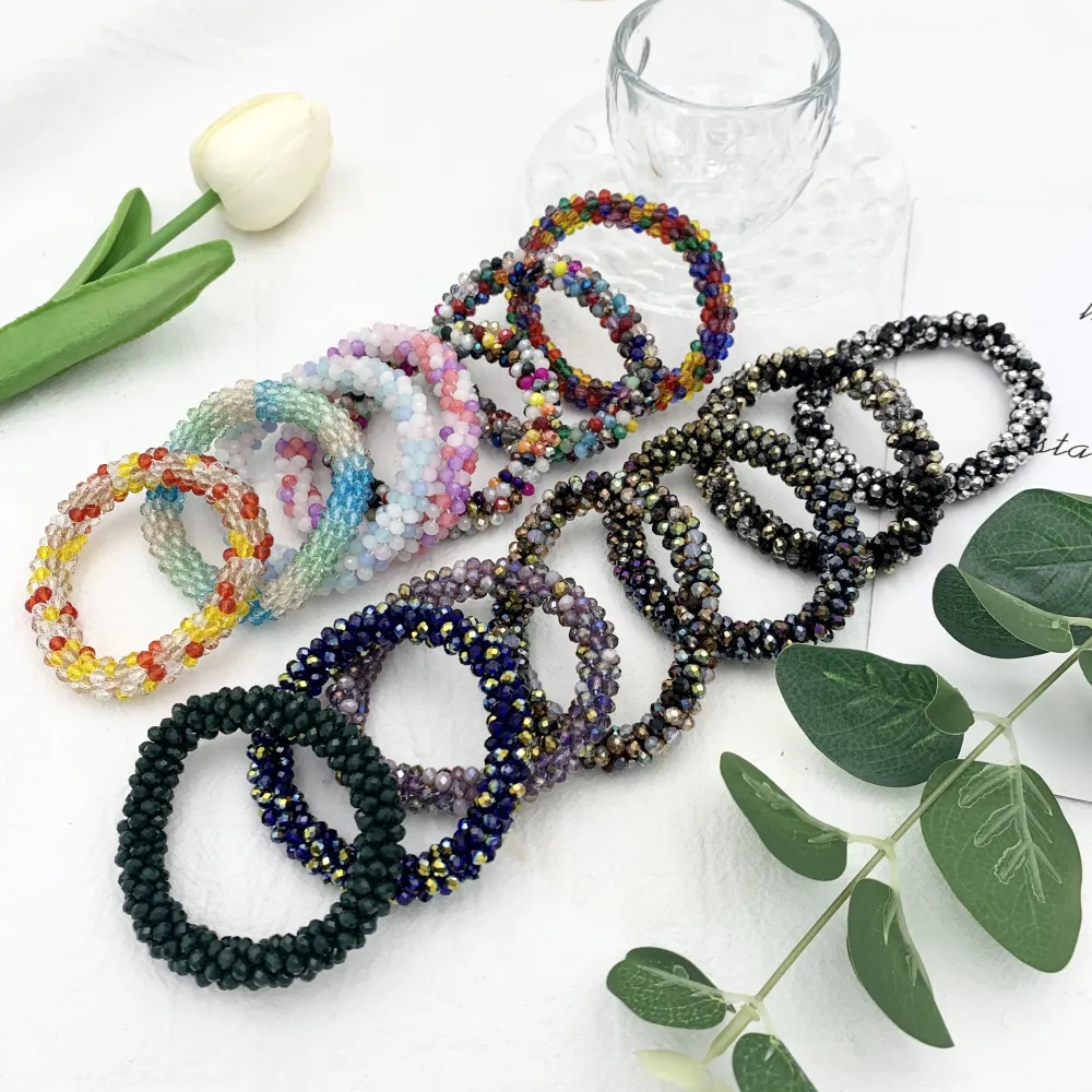 Tonalità Mix-Bracciale Elastico con Cristalli - BEC-1412 Tonalità Mix (Giallo)