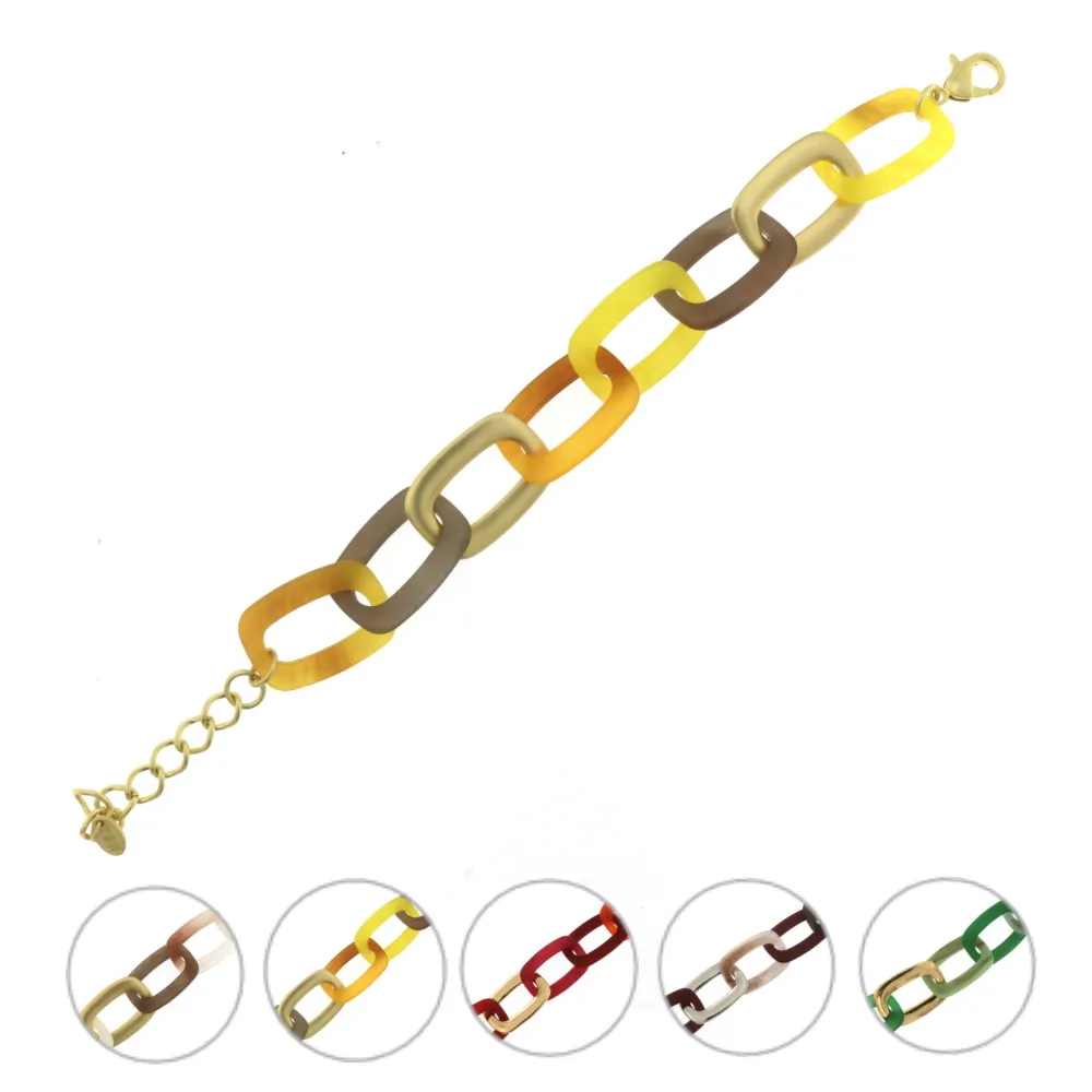 (3 pezzi) BMR7205-Catena Opaca- Bracciale in Resina - BMM-YSL1637