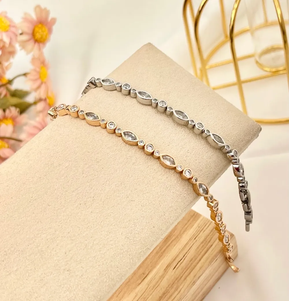 Tennis-Bracciale Tennis con Cubic Zirconia - BMZ-243-12