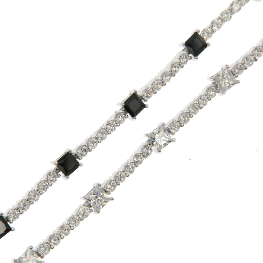 BMZ6561- Tennis Quadrato-Bracciale con Zirconia Xuping - BMZ6561- Tennis Quadrato-Bracciale con Zirconia Xuping (Bianco)