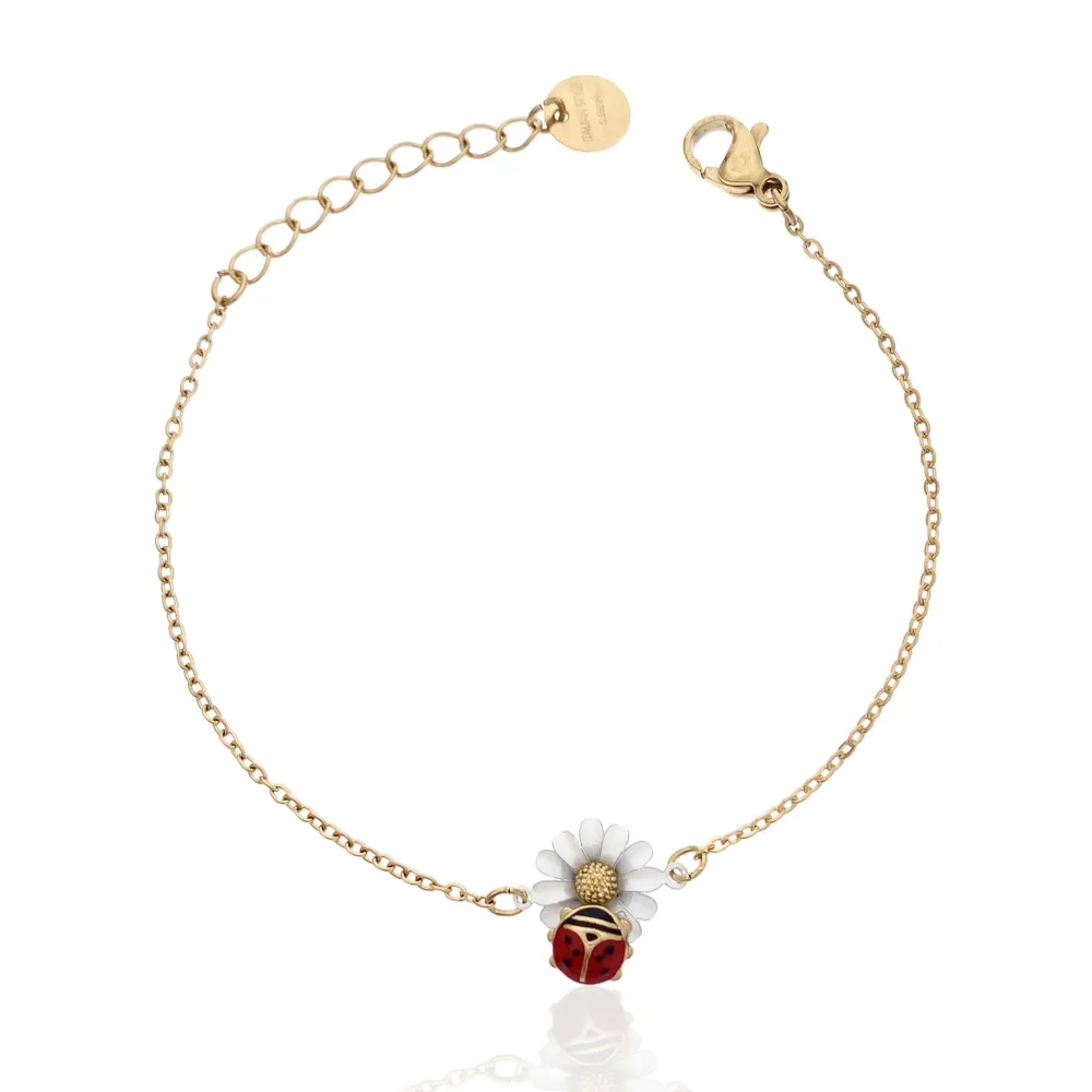 Coccinella Smaltata-12pz Bracciali in Acciaio - BPA-103-AA659-670