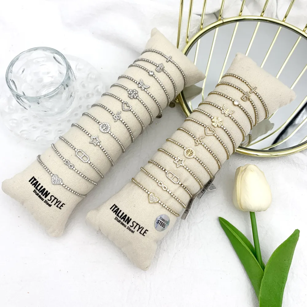 Tennis con Soggetti Mix-12Pz Bracciali in Acciaio - BPA-103-AA708-719B