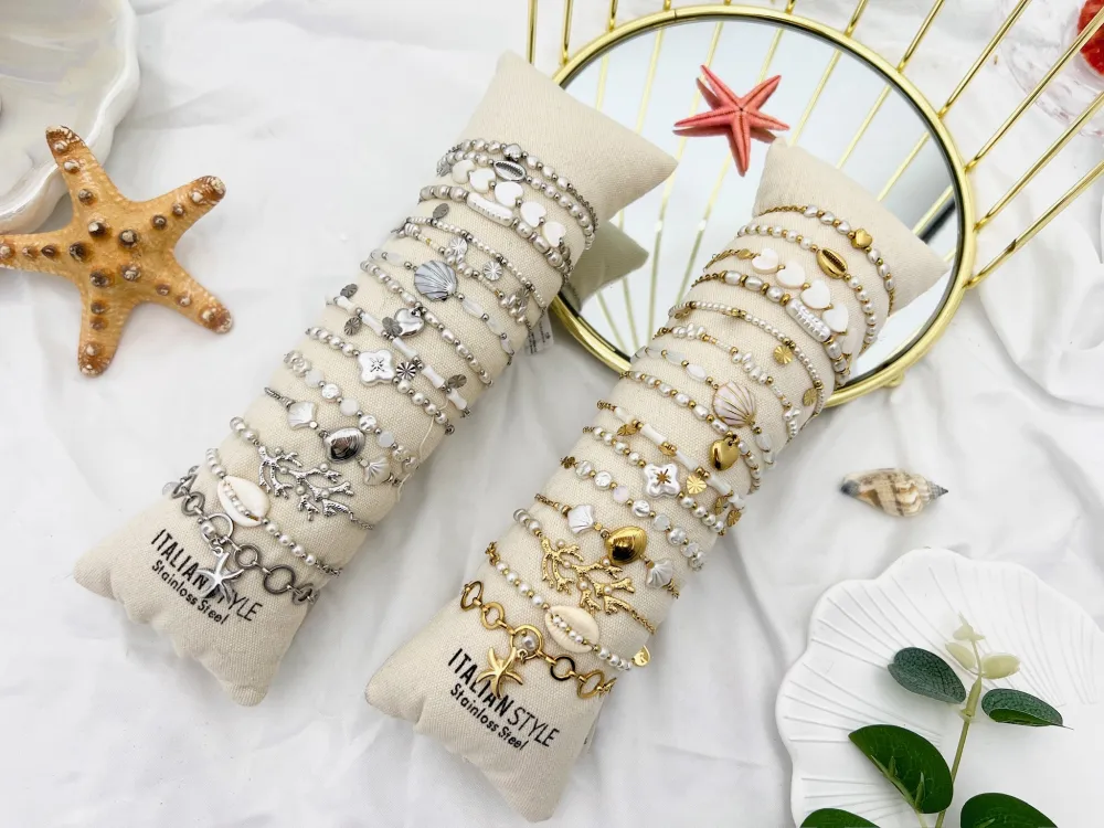 Mix Soggetti-15pz Bracciali in Acciaio - BPA-732-159 (Oro Giallo)