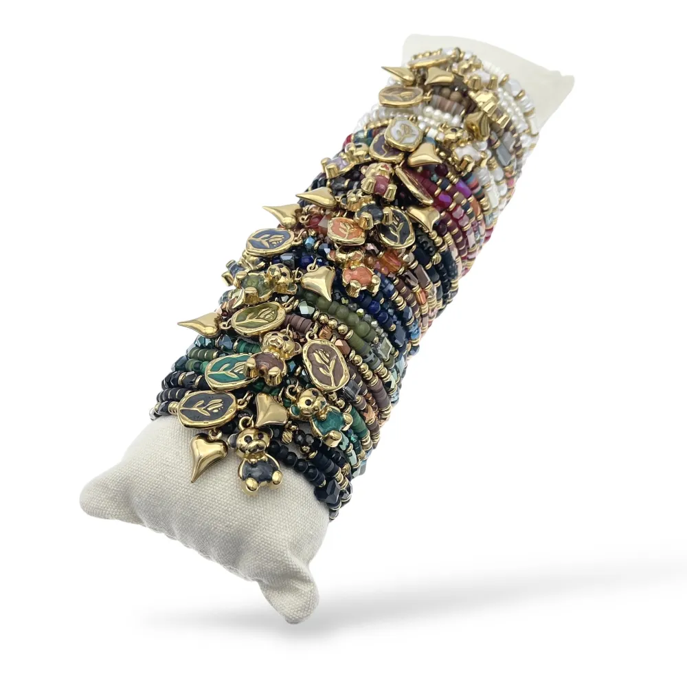 orsetto Rosa Cuore -Set 3pz Bracciali Elastici in Acciaio - BPA-732-476 (MIX)