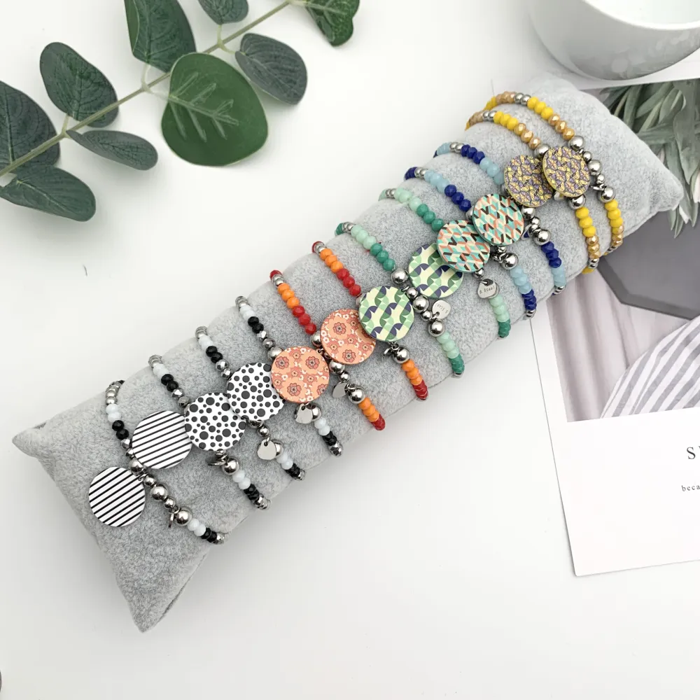 12Pz Bracciali Elastici in Acciaio+Cuscino in Omaggio - BPA104-26