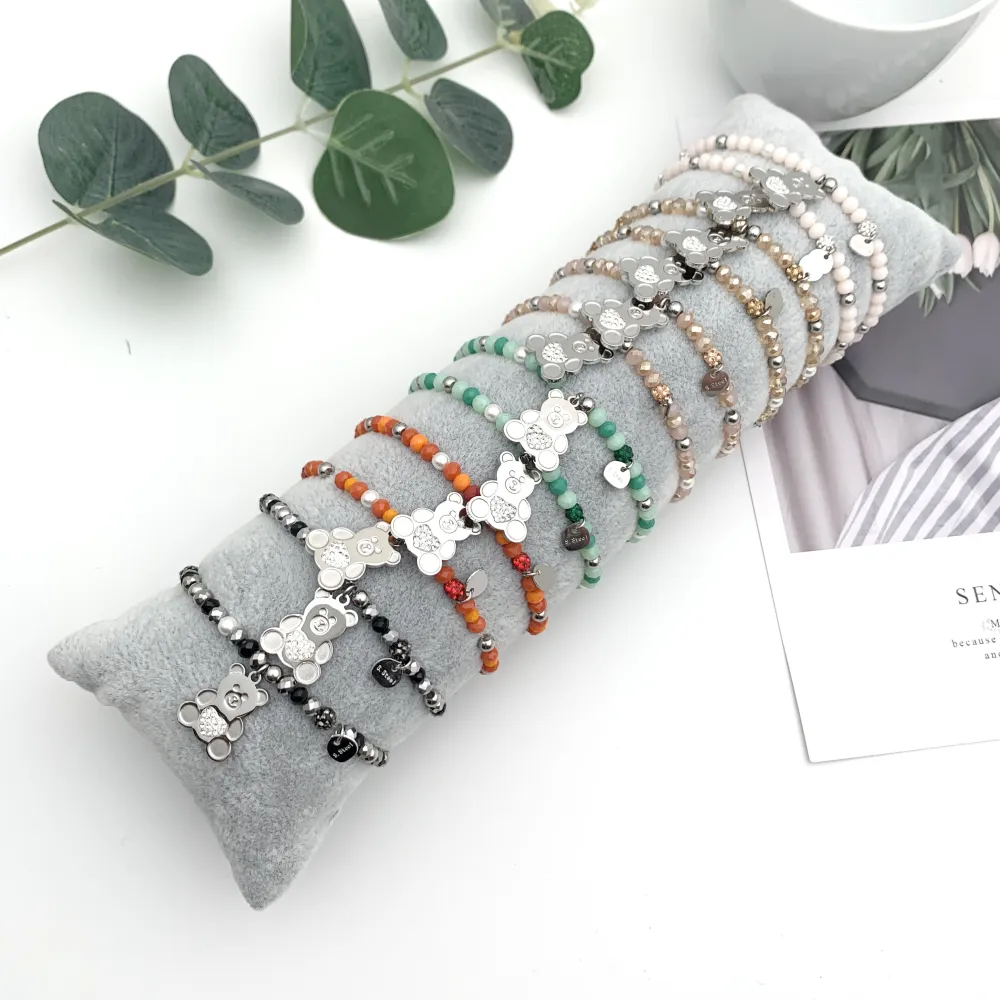 12Pz Bracciali Elastici in Acciaio+Cuscino in Omaggio - BPA104-31