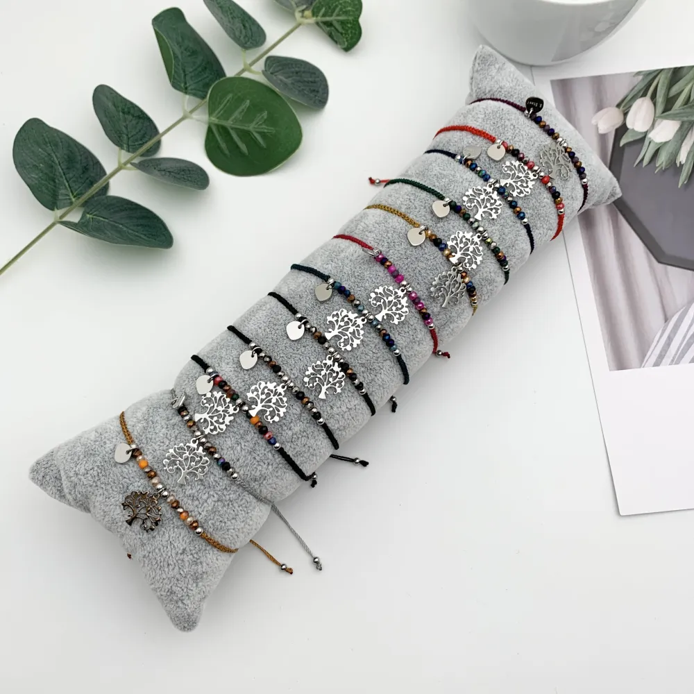 12Pz Bracciali in Acciaio Regolabili + Cuscino in Omaggio - BPA104-640