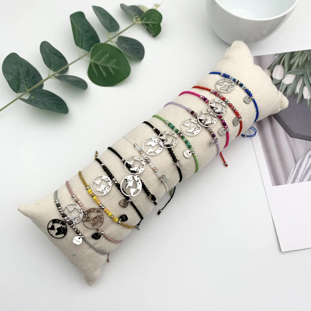 12Pz Bracciali in Acciaio Regolabili + Cuscino in Omaggio - BPA104-649