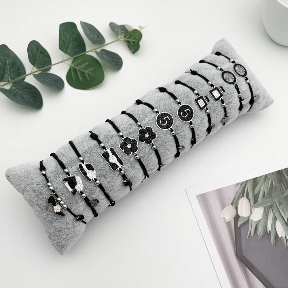 12Pz Bracciali Elastici in Acciaio+Cuscino in Omaggio - BPA7648-Life Styel con Strass-12 Pz Bracciali Elastici