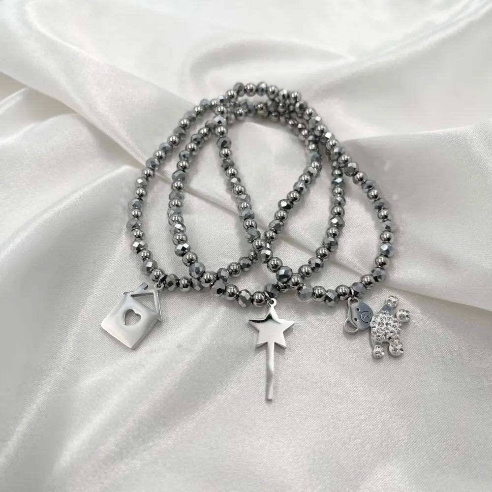 [BPE-413-1211] Oresetto-Tris Bracciali Elastici in Acciaio - BPE-413-1211