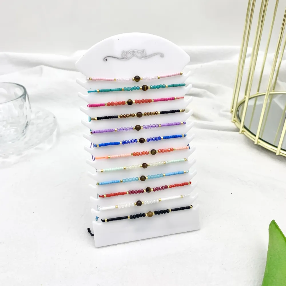 Pallina con Perline-12pz Bracciali Regolabili - BPM-480-R11