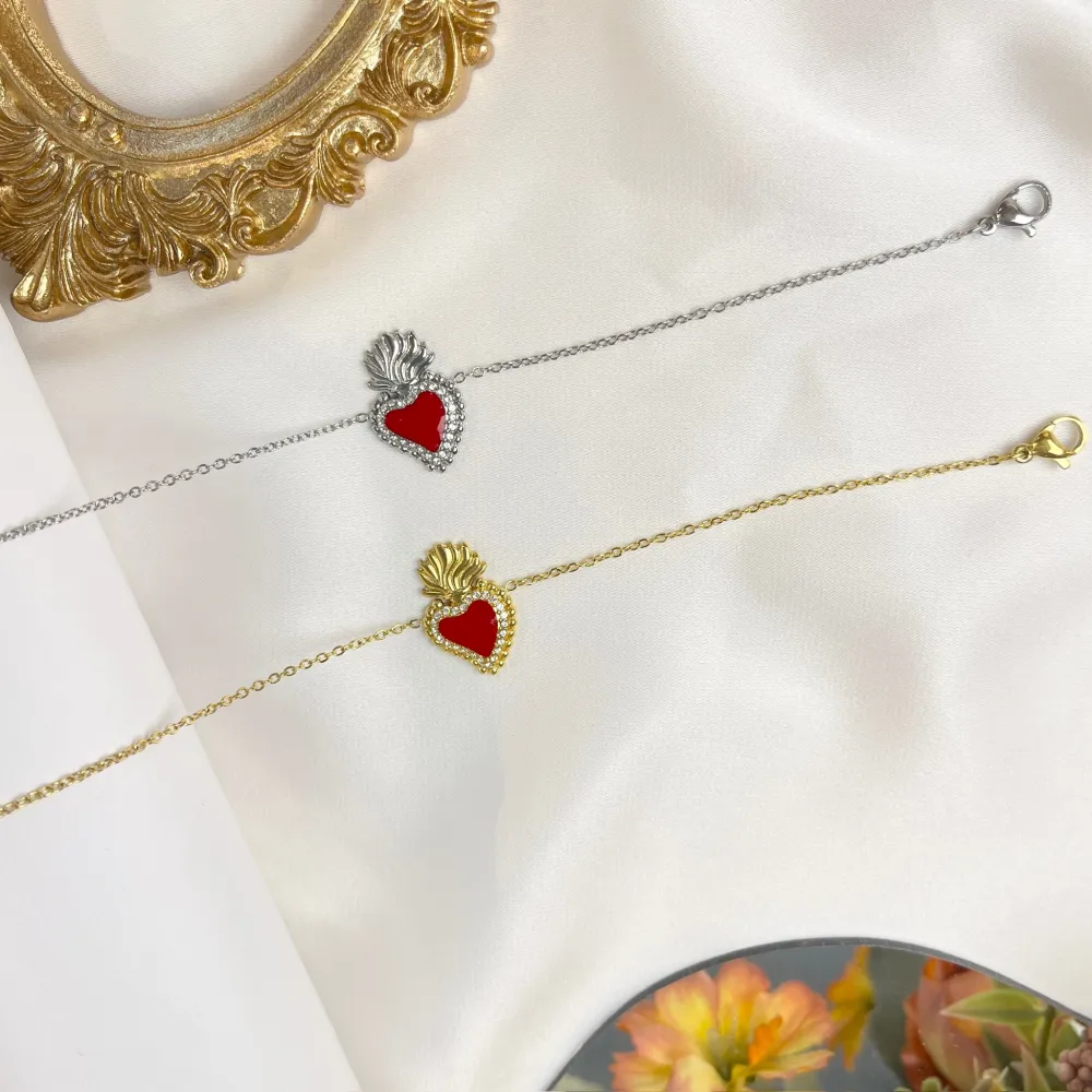 Sacro Cuore-Bracciale in Acciaio - BR-103-AA5644B