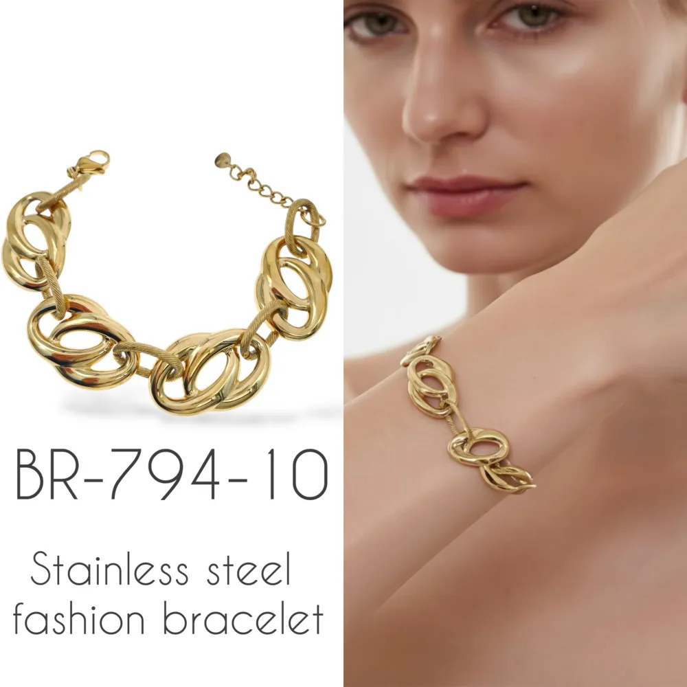 Catena -Bracciale in Acciaio - BR-794-10