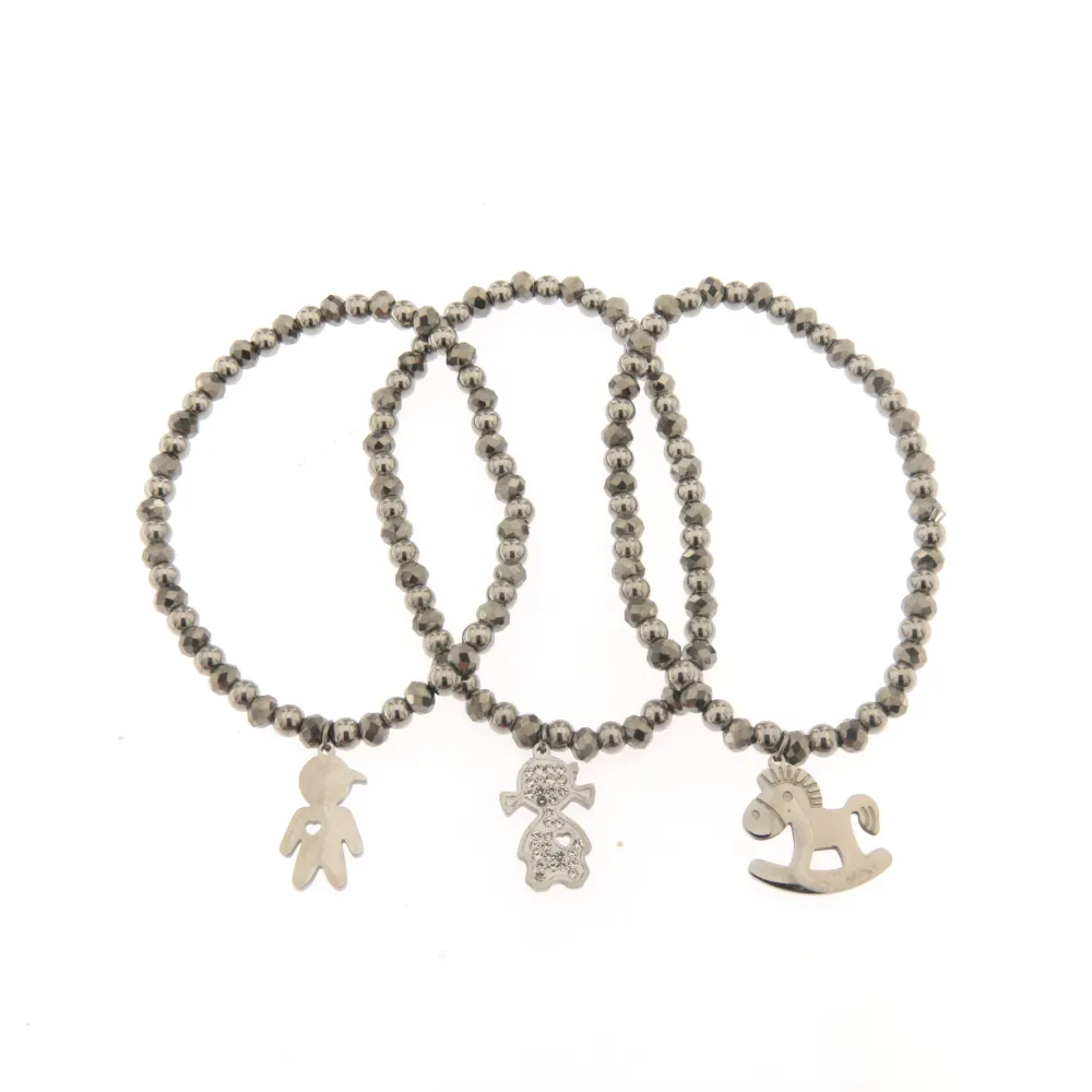 [Bimbi - Bracciale Tris Acciaio] Bracciale Tris in Acciaio - Bimbi - Bracciale Tris Acciaio