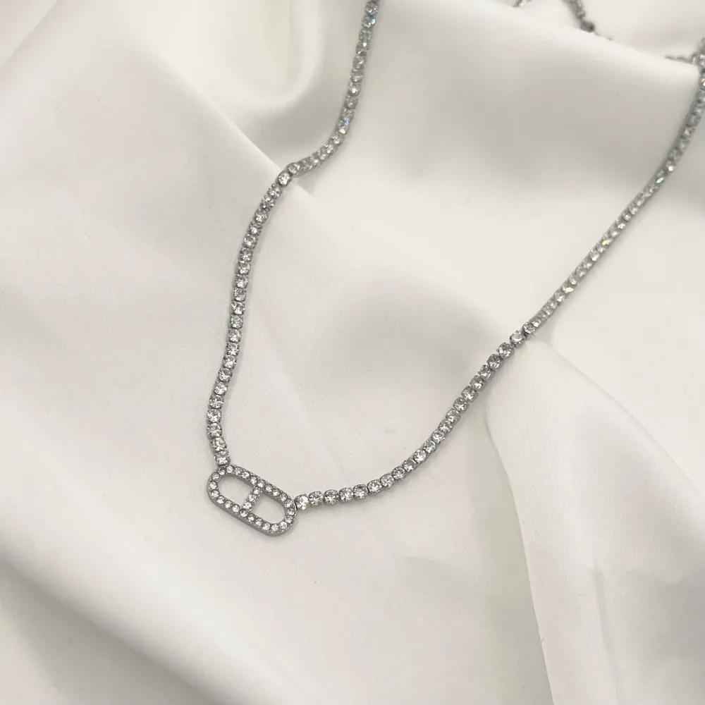 Ovale -Collana Corta in Acciaio - CAC-103-AA1545N