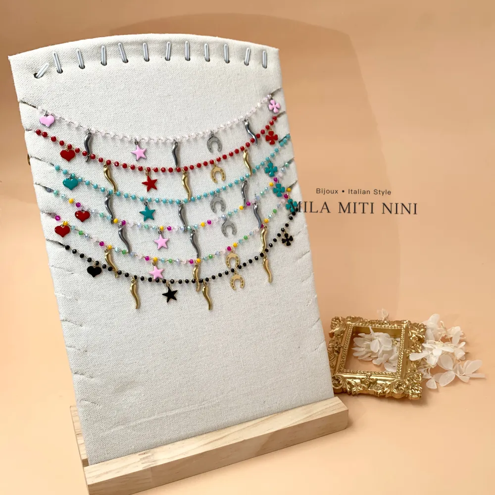 Fortuna Cornino -Collana Corta in Acciaio - CAC-103-AA155N (Rosso)