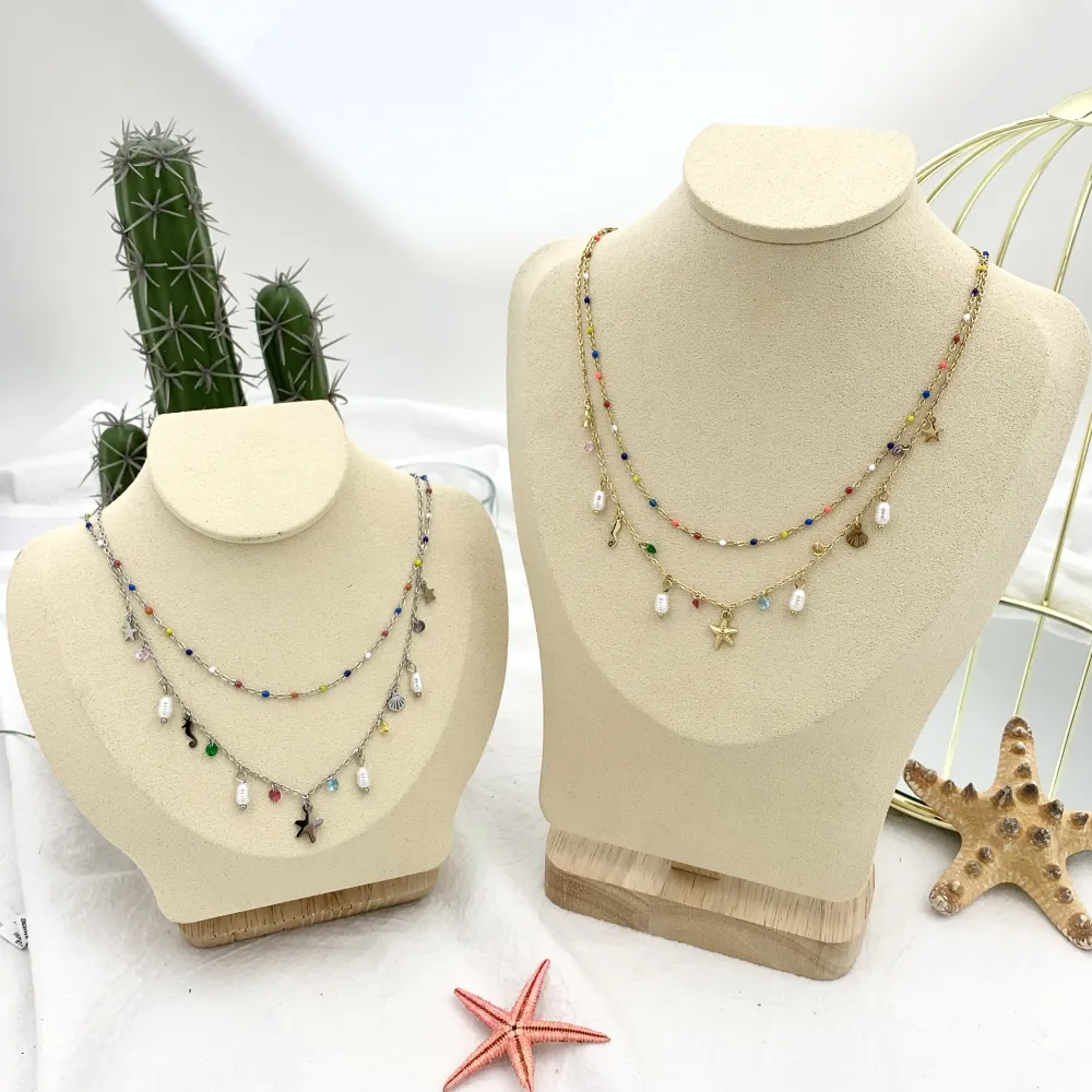 Stella Marina Estivo-Collana Corta in Acciaio - CAC-103-AA1738N