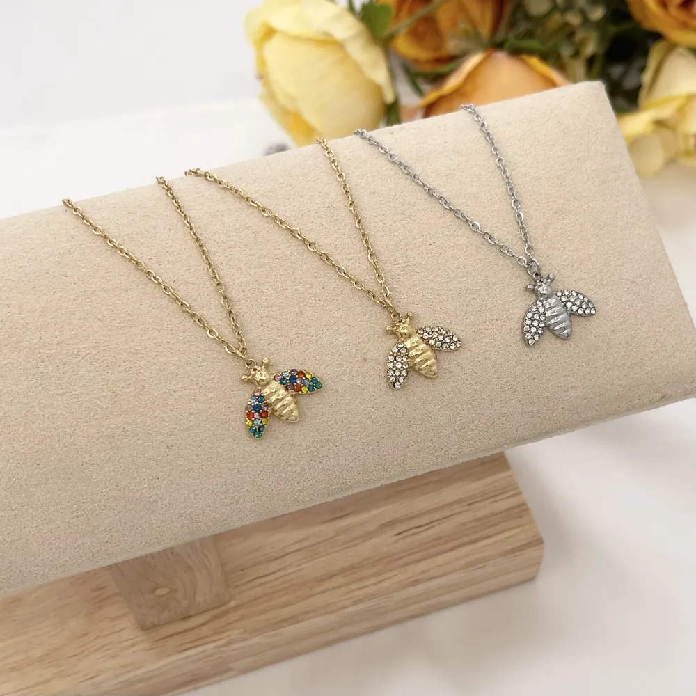 Ape con Zirconia-Collana Corta in Acciaio - CAC-103-AA1977N