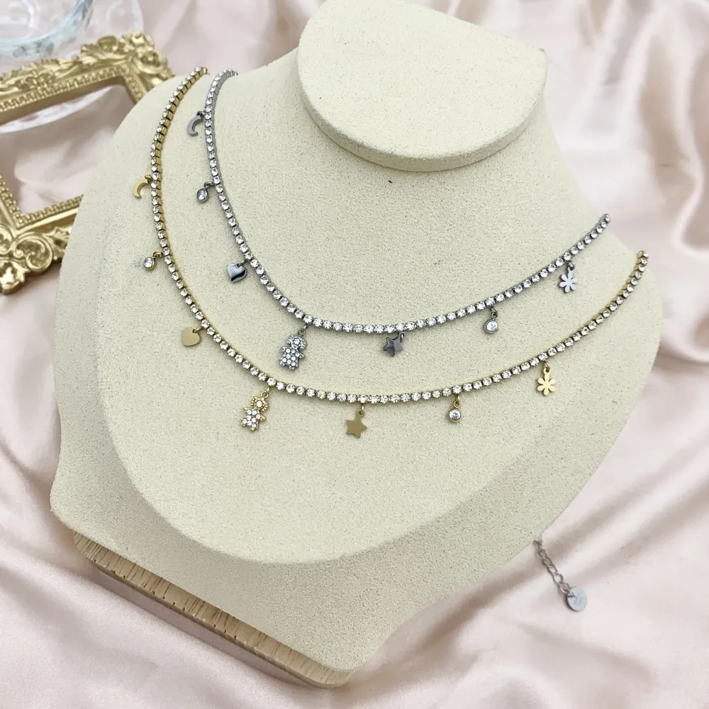 Tennis con Bimba-Collana Corta in Acciaio - CAC-103-AA2540N Bimba (Oro Giallo)