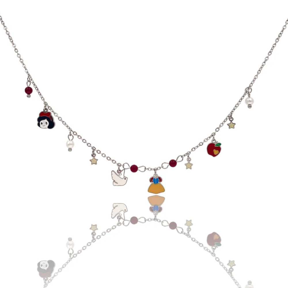 Biancaneve-Collana Corta in Acciaio - CAC-103-AA2794N