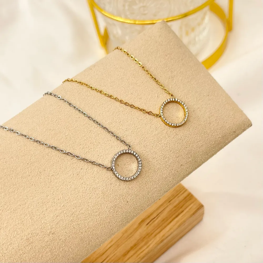 Cerchio-Collana Corta in Acciaio - CAC-103-AA2832N