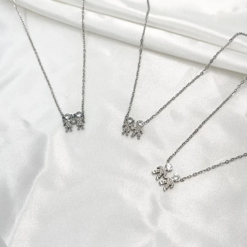 Bimbi-Collana Corta in Acciaio - CAC-103-AA315N