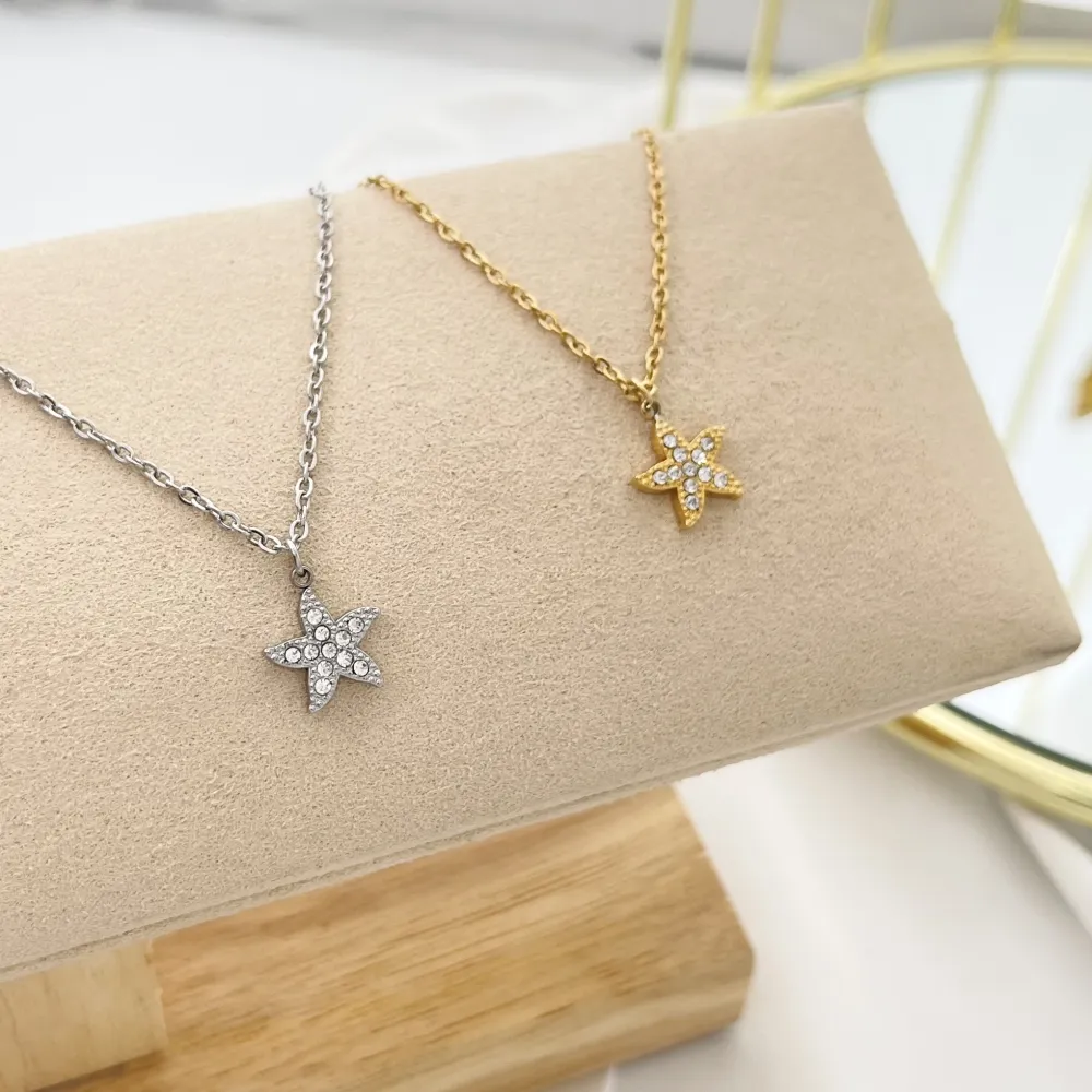 Stella Marina-Collana Girocollo in Acciaio - CAC-103-AA3490N (Oro Giallo)