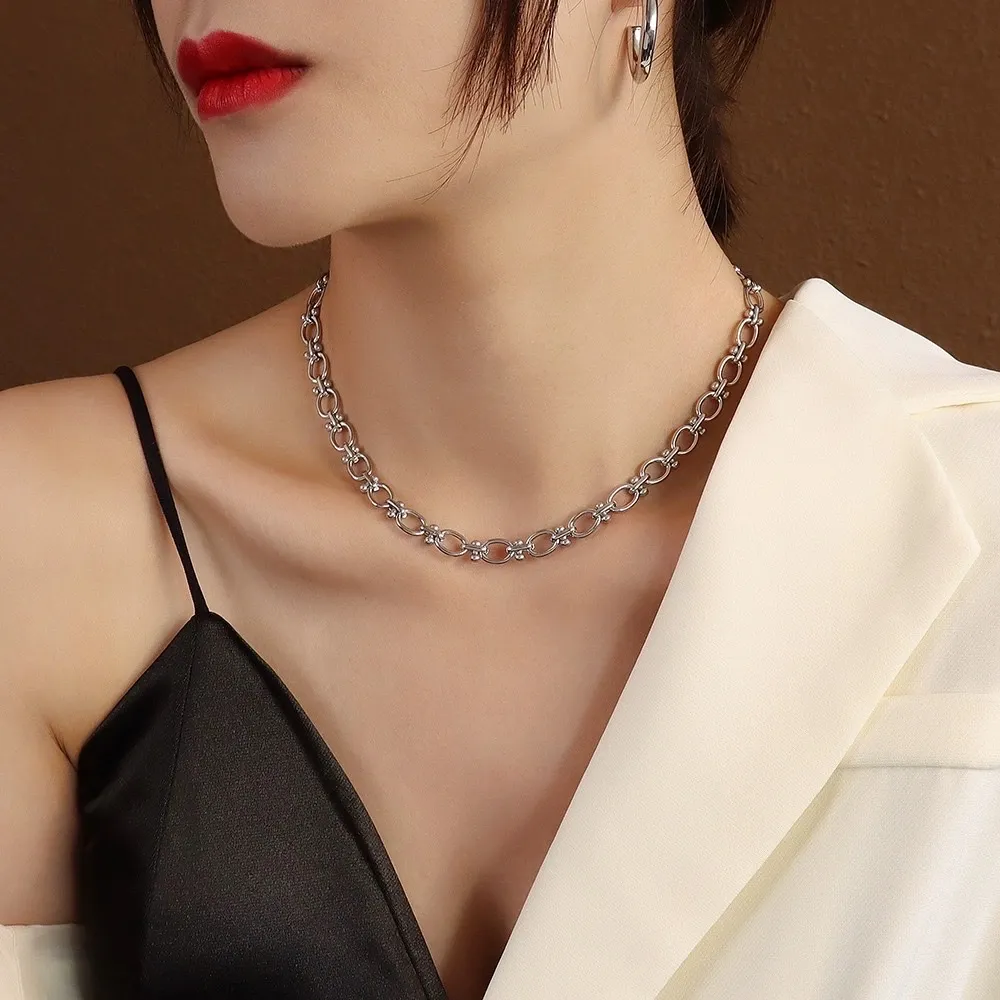 Catena-Collana Corta in Acciaio - CAC-103-AA3564N