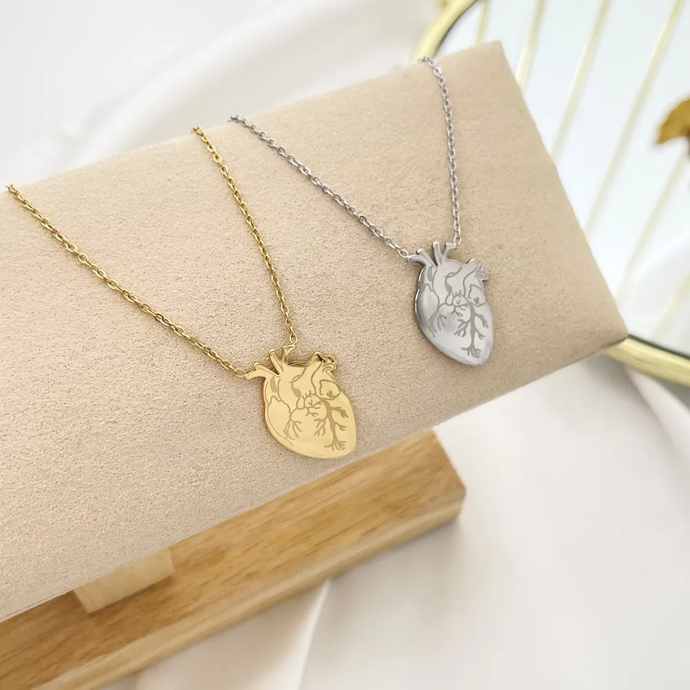 Cuore-Collana Girocollo in Acciaio - CAC-103-AA3808N