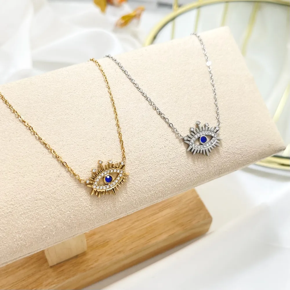 Occhi-Collana Corta in Acciaio - CAC-103-AA3980N