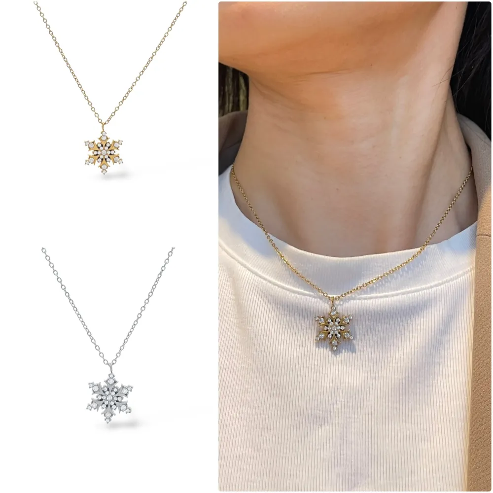 Fiocco di Neve-Collana Girocollo in Acciaio - CAC-103-AA5020N