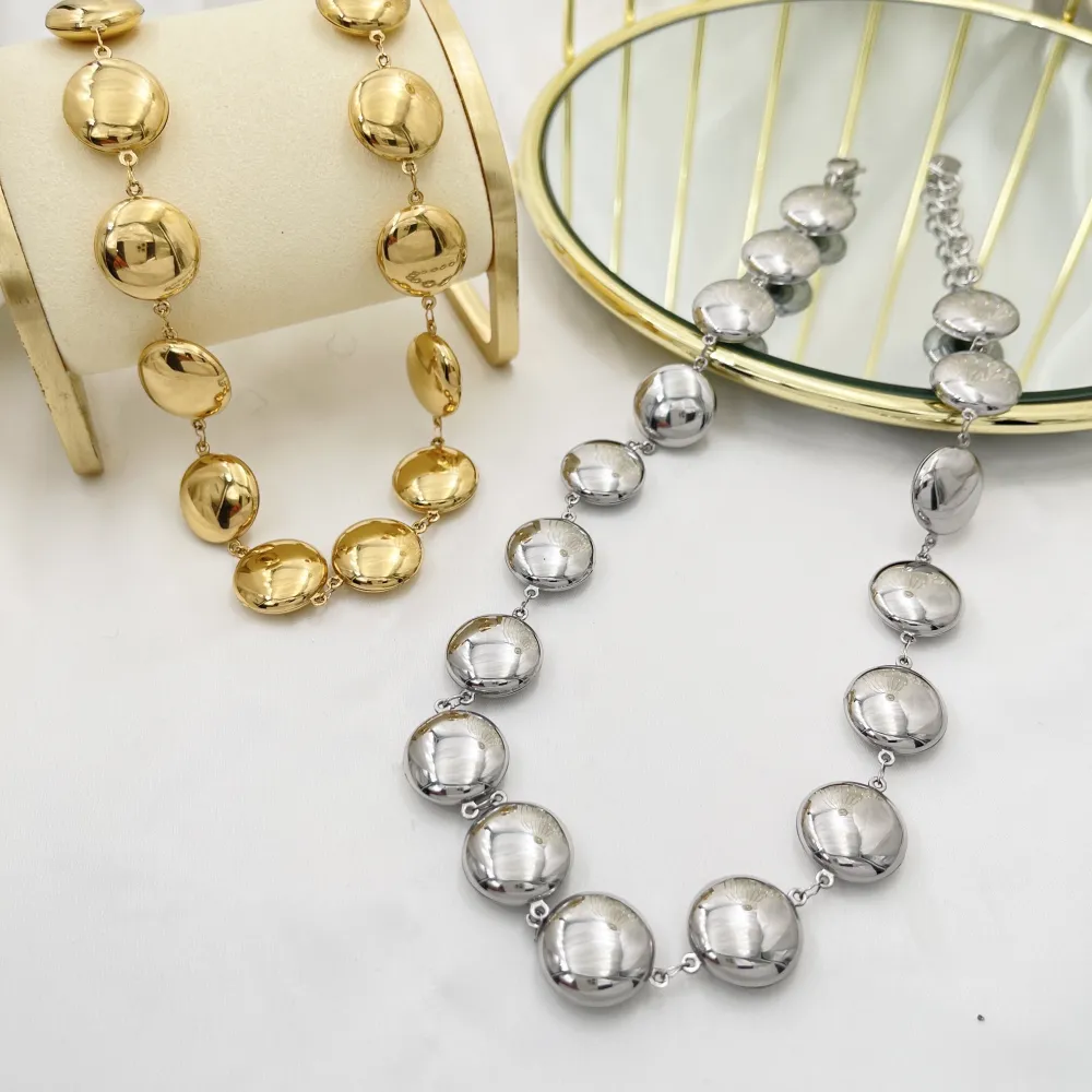 Catena tondo Vuoto-Collana Corta in Acciaio - CAC-103-AA5127N (Argento)