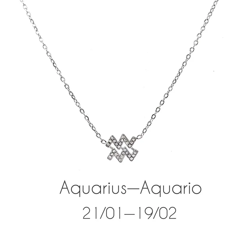 Segni Zodiacali -Collana Corta in Acciaio - CAC-103-AA52N Acciaio