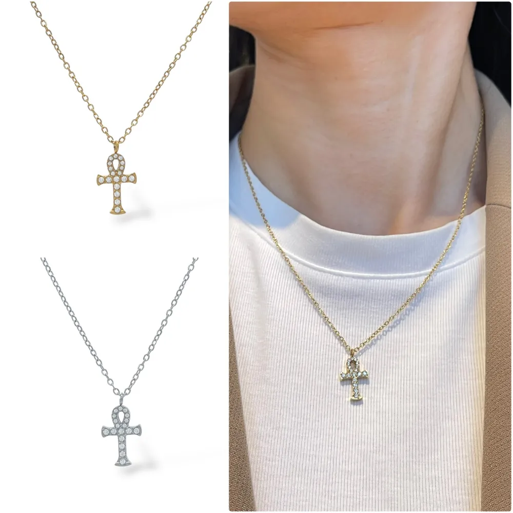 Croce-Collana Girocollo in Acciaio - CAC-103-AA5639N