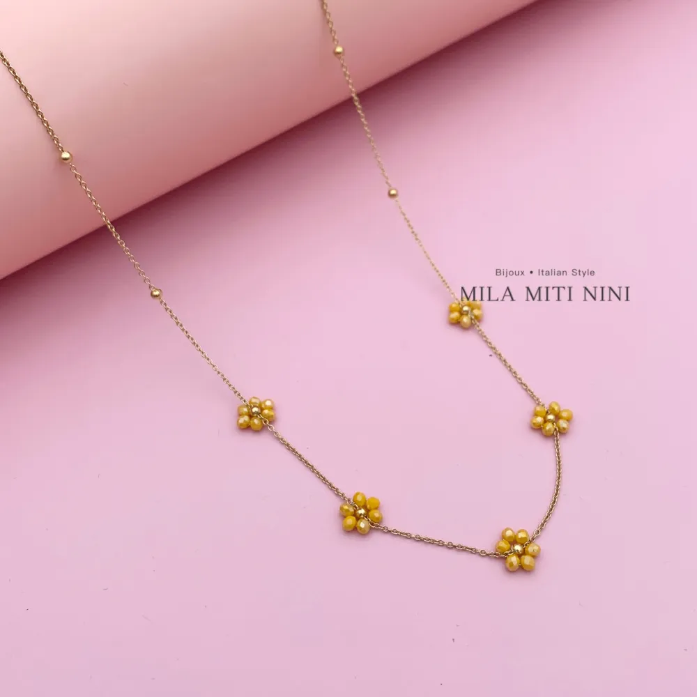 Margherita Cristallo-Collana Corta in Acciaio - CAC-103-AA67N (Viola)