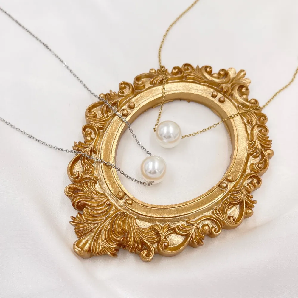 Perla-Collana Corta in Acciaio - CAC-413-1031