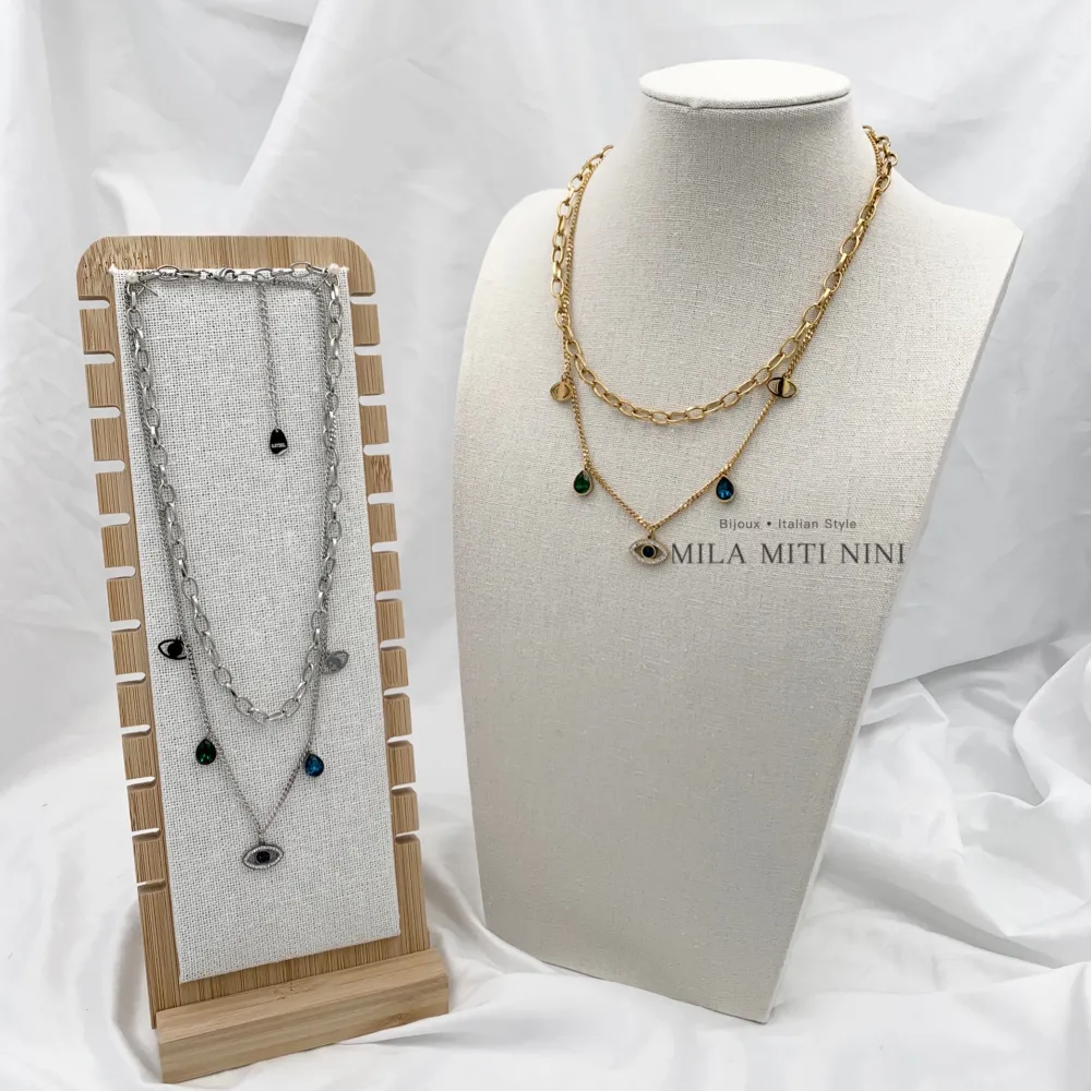 Occhio-Collana Corta in Acciaio - CAC-413-1719